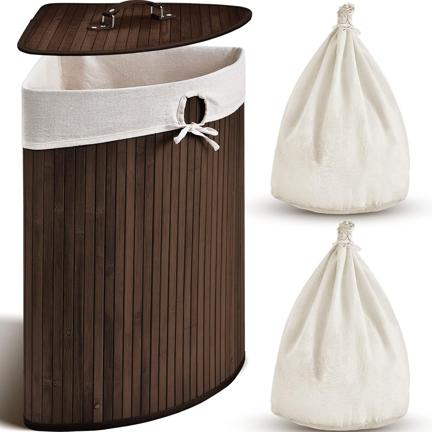 With Lid & Removable Liner - Brown