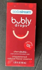 •New•SodaStream Bubly drops Cherry Fruit Drops 1.36 oz 1 pk