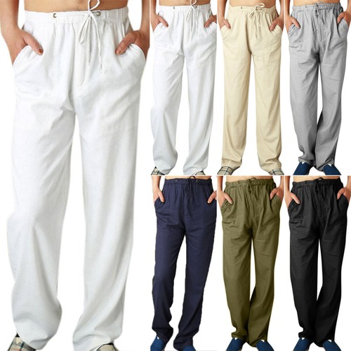 Man Linen Trousers Summer Plus Size 