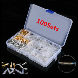 3.9mm Motorcycle Wiring Electrical Harness Loom Bullet Brass Connectors 100 Set
