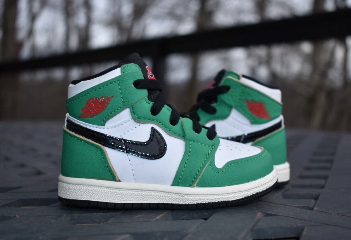 Nike Air Jordan 1 High OG TD 'Lucky Green' CU0450-300 Toddler Size 5C