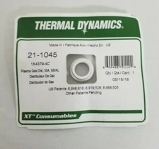 VICTOR THERMAL DYNAMICS 21-1045 PLASMA GAS DISTRIBUTOR, 30A, SS/AL