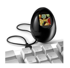 Porta foto cornice digitale UOVO 8 MB, 128 x 128 Pixel, calendario, orario USB