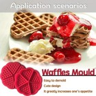 Waffle Mold Nonstick Silicone Mold heart-shaped  Mold for Making Waffles — photo 6
