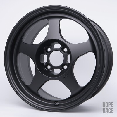 ROTA Wheels SLIP STREAM - 15X8, 40mm, 4X100, 67.1 Hub, SATIN BLACK (SET OF 4)