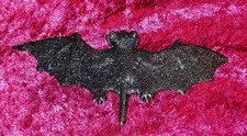 Handcrafted Glittery Black Gothic Vampire Bat Barrette Hair Clip