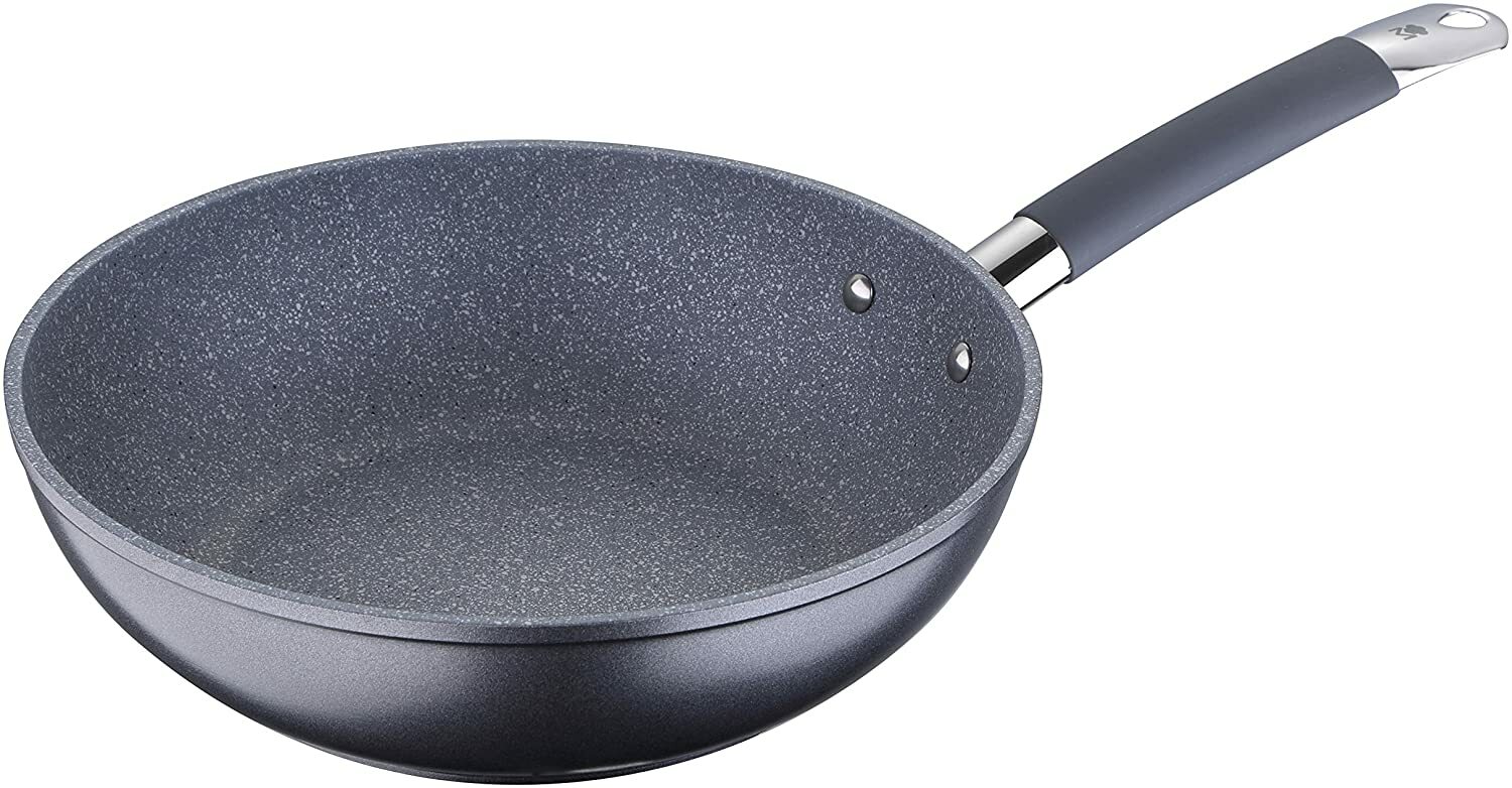MasterPro Wok, gris, 28 x 8.0 cm San Ignacio MasterPro GRAN FORMATO-Grill 28x28