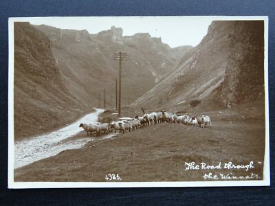 Derbyshire CASTLETON Weg/Straße durch DIE WINNATS alte RP Postkarte von R. Sneath