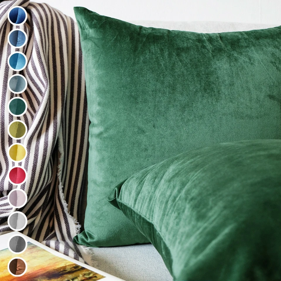 Lionmood Kissenbezug Samt 40x40 45x45 50x50 30x50 Kissenhülle Sofakissen Deko 1x - Bild 1 von 4