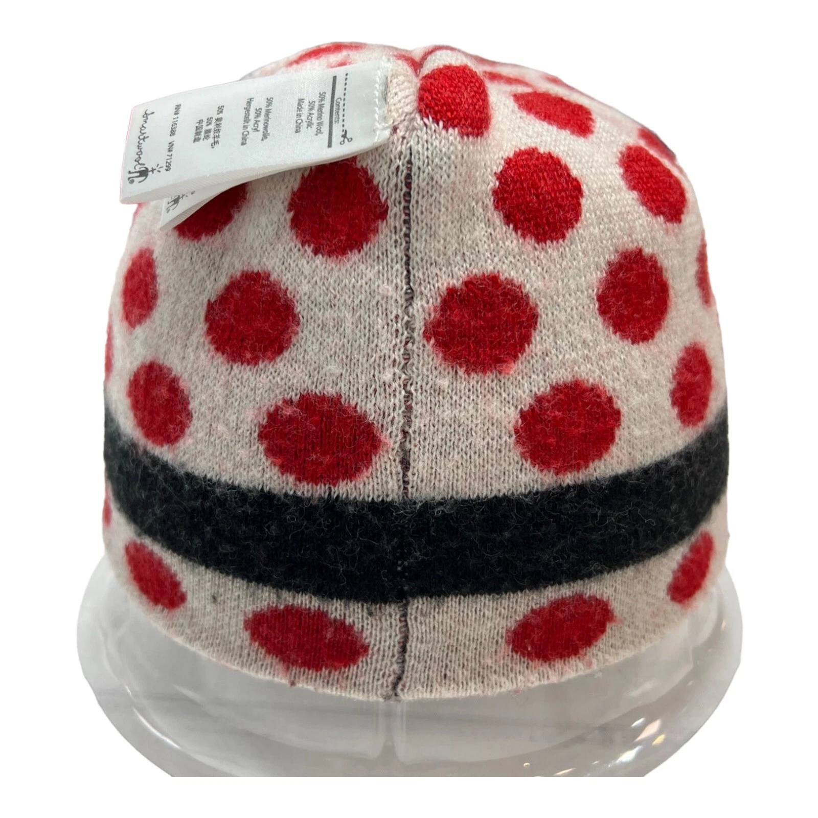 smartwool brocado reversible logo tag red polka dot floral 