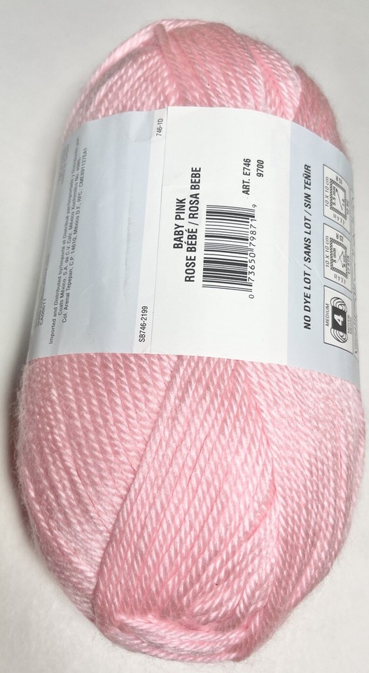 Red Heart Soft Baby Steps Yarn - 100% Acrylic, Baby Pink, 256 Yards, Worsted Weight - View #2