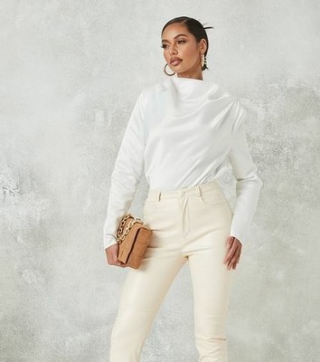 Missguided Neck Long Sleeve Blouse in 