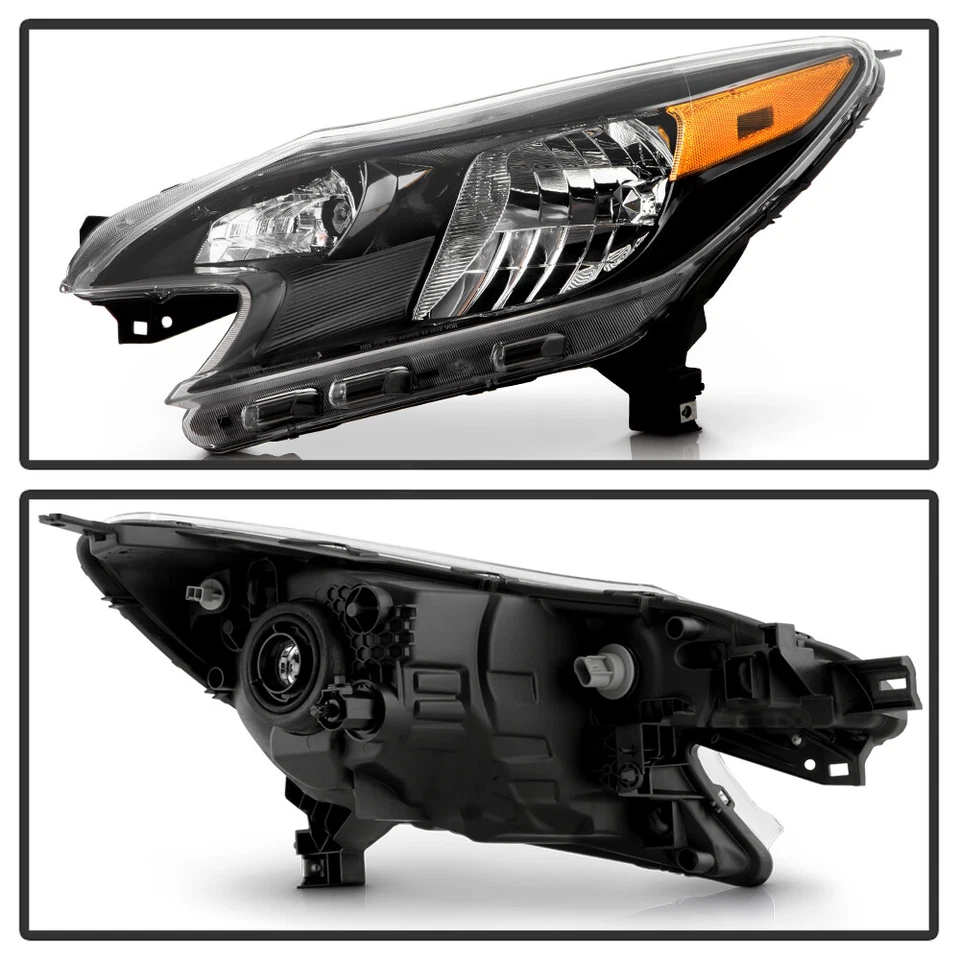 Par de faros negros izquierda+derecha para Nissan Versa Note 2014 2015 2016 Foto 3 de 4