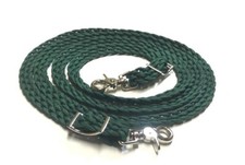 flat braided reins western paracord rein horse tack hunter green rein