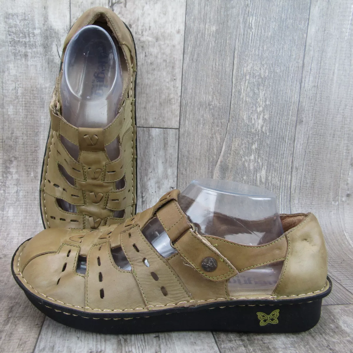 ALEGRIA Pesca Fisherman Sandals PES-668 EU Size 41 Olive US Womens Size 10.5