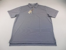 Peter Millar Summer Comfort Polo Shirt Mens 2XL Gray Stretch Golf Crown Sport