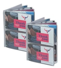 Set of 2 Heavy Duty 6 Pages Hipster Mens Wallet Inserts New MADE IN USA e4106