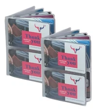 Set of 2 Heavy Duty 6 Pages Hipster Mens Wallet Inserts New MADE IN USA e4106