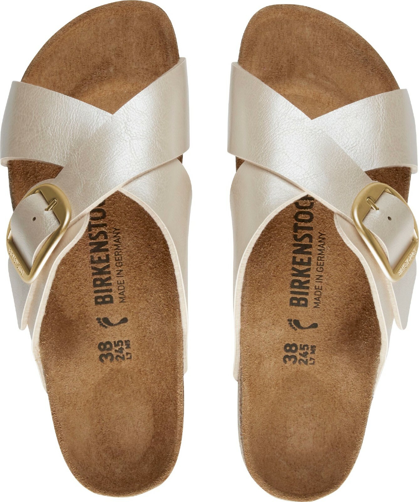 birkenstock siena big buckle white