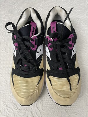 Saucony Retro Classic Mens Size Athletic Shoes Grid Yellow