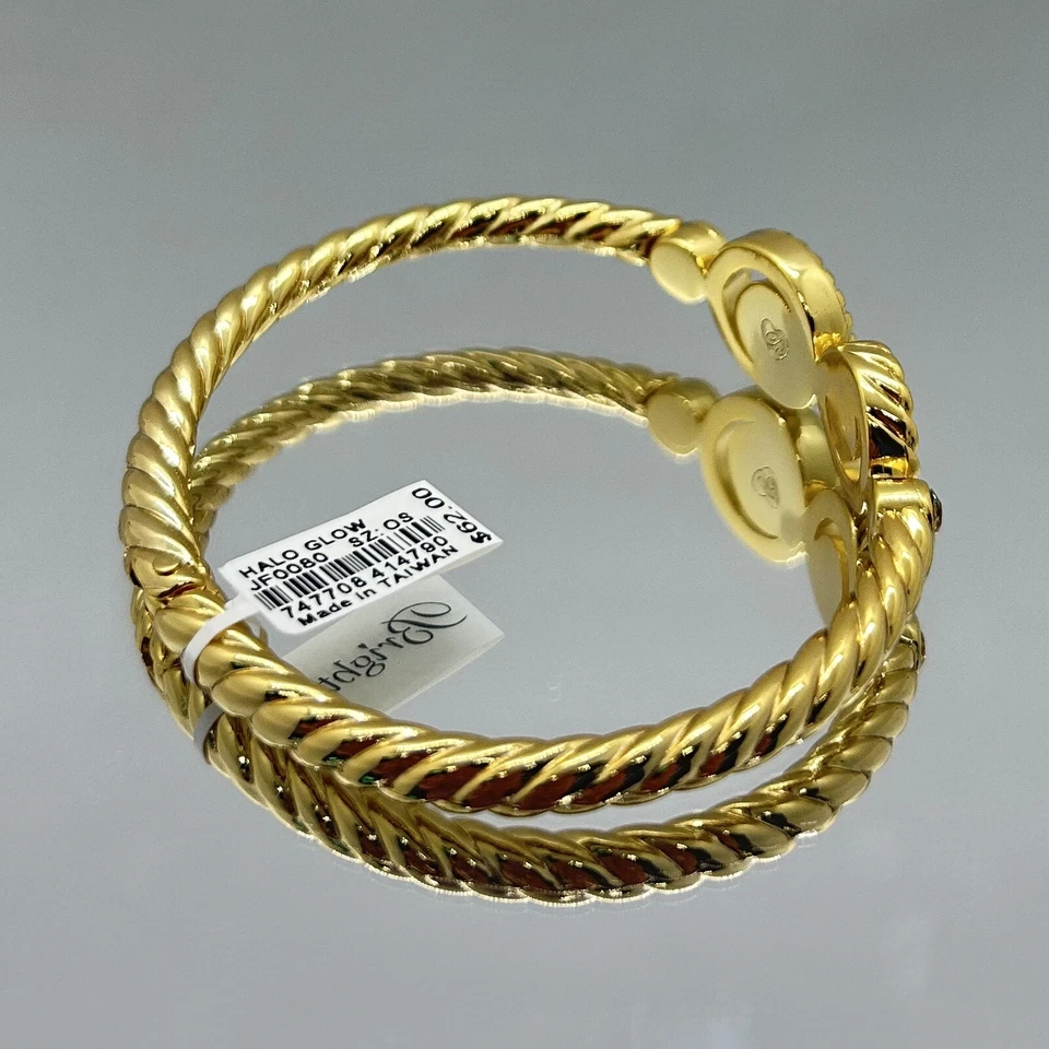 Brazalete Brighton Halo Brillante Bisagras Tono Dorado Cristal JF0080 NUEVO CON ETIQUETAS $62 Foto 3 de 4