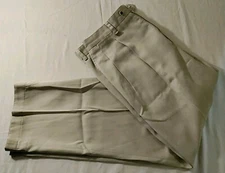 Men Callaway Golf Pro-Spin ⛳ Brown Pima Cotton Polyester Pleat Pants 35x30 NWOT