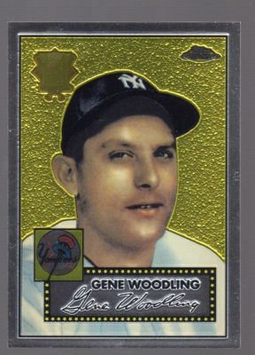 2002 Topps Chrome 1952 Reprints #15 Gene Woodling New York Yankees BV$4 Insert