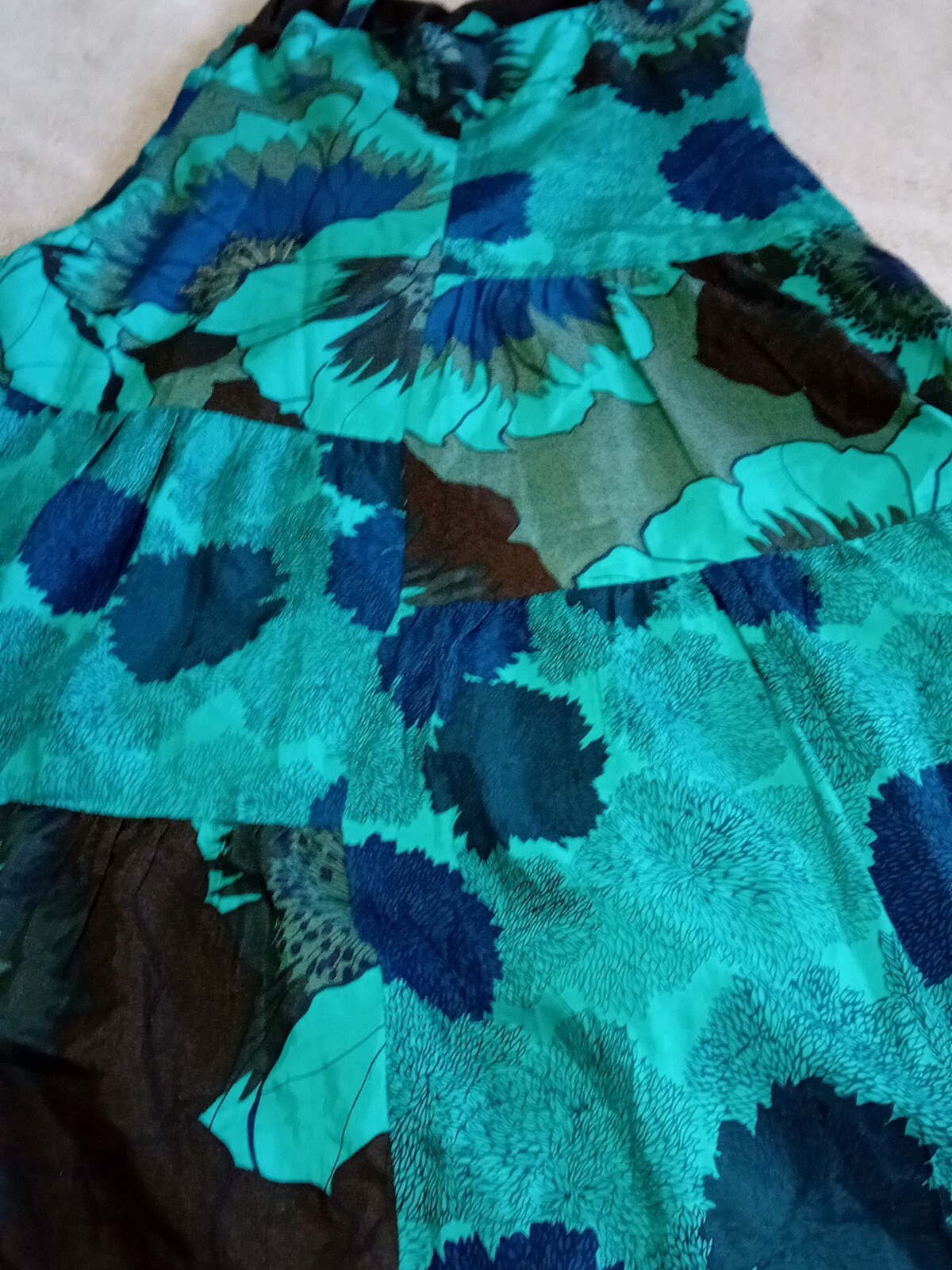 Monsoon Ladies Silk Blend Long Floral Lined Strappy Dress Size 18 eBay