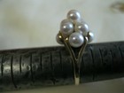  Excellent 14k Cluster Pearl Ring (Beautiful Salt Water Pearls-Deep Luster) — photo 5