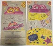 Vintage 1991 McDonald s Young Astronauts Bag NOS Space Happy Meal