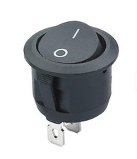 Round Rocker Switch 20mm SPST On/Off Black Car Boat Dash UK - Pack of 3 5 or 10