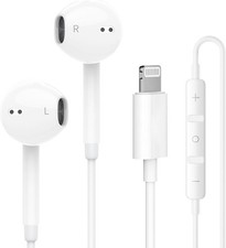 1Pack Wired Earphones for iPhone Earbuds with Lightning Connector White
