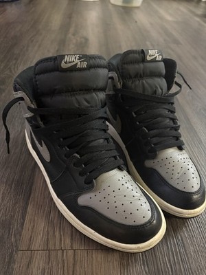 Air Jordan 1 Retro OG High Shadow Grey Neutral Black White Size 9