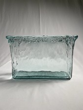 Glass Vase   Clear Wide Mouth Decorative Vase, Open Box