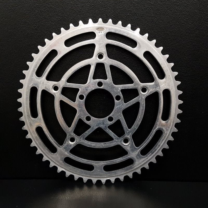 Plateau STRONGLIGHT 53d d'époque neuf d'atelier pour pédalier vintage haut de gamme
