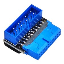 USB Header Adapter USB3.2 GEN1 19Pin/20Pin Socket 90 Degree Steering Elbow9441