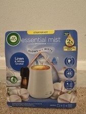 AIR WICK AIRWICK ESSENTIAL MIST DIFFUSER STARTER KIT LINEN & WHITE ORCHID GLOWS