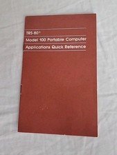 Tandy TRS-80 Model 100 Portable Computer Applications Quick Referenc Booklet