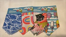 LOT Of 4 XS/S Vibrant Life Dog Bandanas Variety Cats Pets NWT Ice Cream Jungle