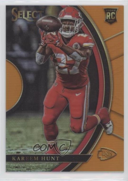2017 Panini Select Concourse Orange Prizm /49 Kareem Hunt #68 Rookie RC
