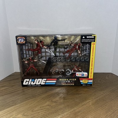 Gi Joe 25th Anniversary Snake Eyes Vs Red Ninja Troopers ToysRus Exclusive NIB 