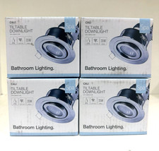 4x Downlight BAGNO Fisso Cromo Satinato 35w IP65 Inclinabile-Spa Cali IP65