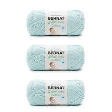 Bernat Softee Baby Cotton Yarn 3 Pack Aqua Mist 100 Acrylic Soft For Knitting