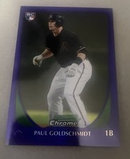 Topps 2011 Bowman Chrome Paul Goldschmidt Purple Refractor RC #108 Diamondbacks