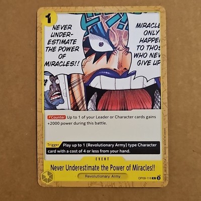 Never Underestimate the Power of Miracles!! (OP09-116/229) opcop09 NM TCG CCG