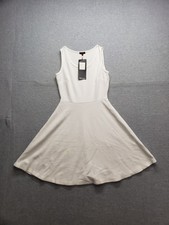 Therapy Women Mini Skater Dresses S White Sleeveless Round Neck Cocktail Outfit