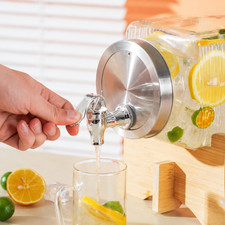 Wasserspender aus Glas, Kühlschrank Getränkespender für Partys