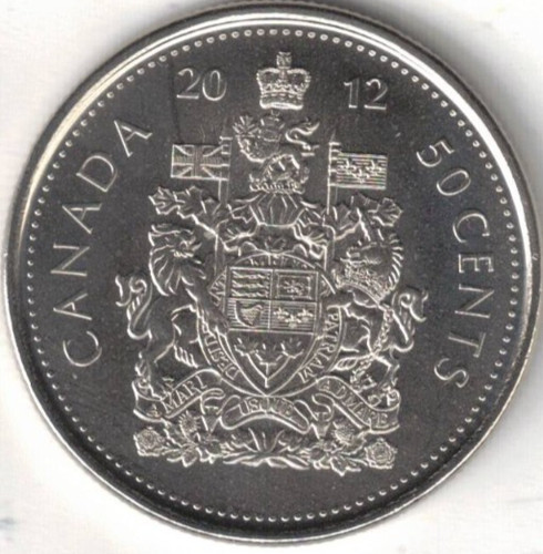 2012-M Canadian Brilliant Uncirculated Fifty Cent coin!