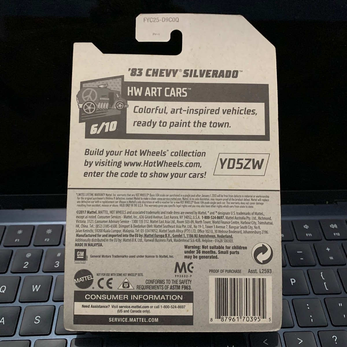 Hot Wheels Factory Sealed 2019 - '83 Chevy Silverado Graffiti