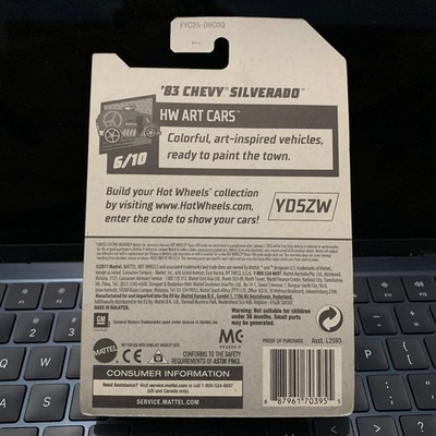 Hot Wheels Factory Sealed 2019 - '83 Chevy Silverado Graffiti